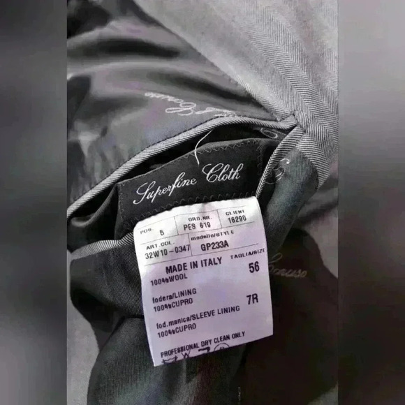 RAFFAELE CARUSO Grey Herringbone Fine 100% Wool Soft Blazer Jacket 56E 46R Italy - Picture 8 of 10